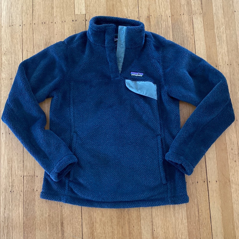 Patagonia Re-Tool Blue Fleece Pullover